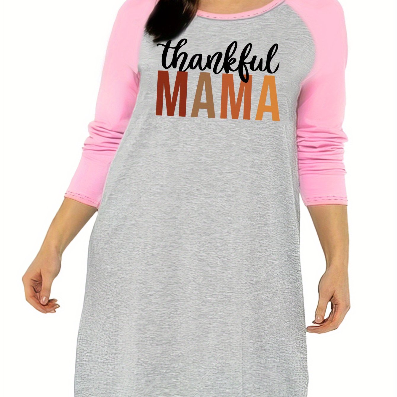 Letter Graphic Raglan Nightdress