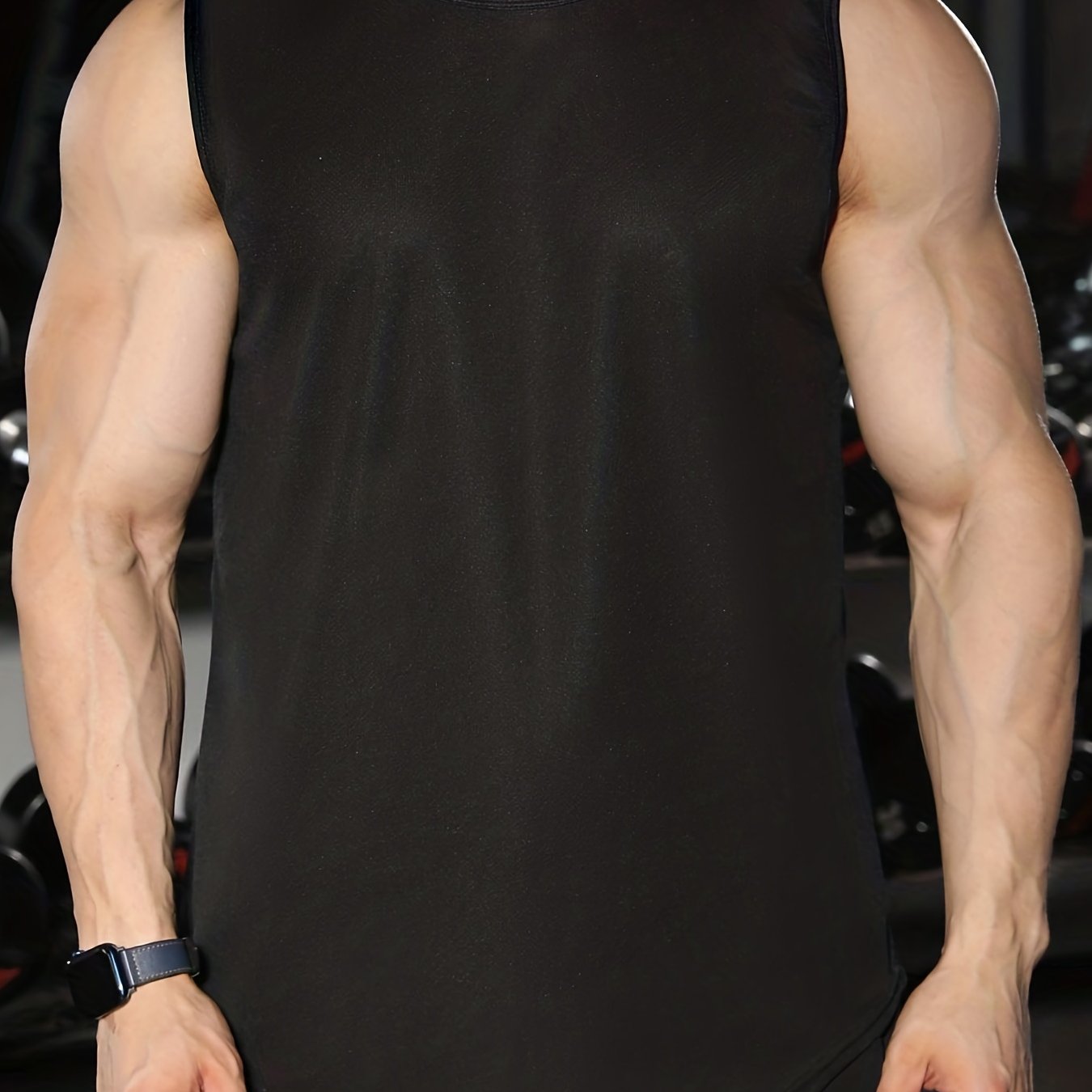 Men's Sleeveless Workout Tank Top Active Stretch Breathable Loose Fit