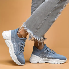 Women's Mesh Tennis Sports Shoes Thick Bottom Travel Walking Shoes