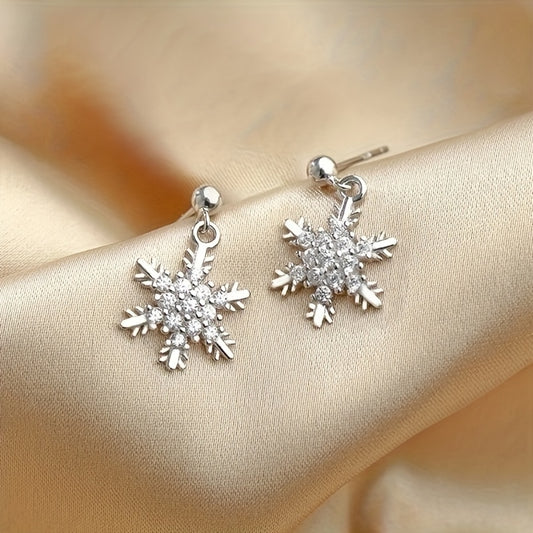 Christmas Snow Stud Earrings Party Jewelry Holiday Birthday Gift