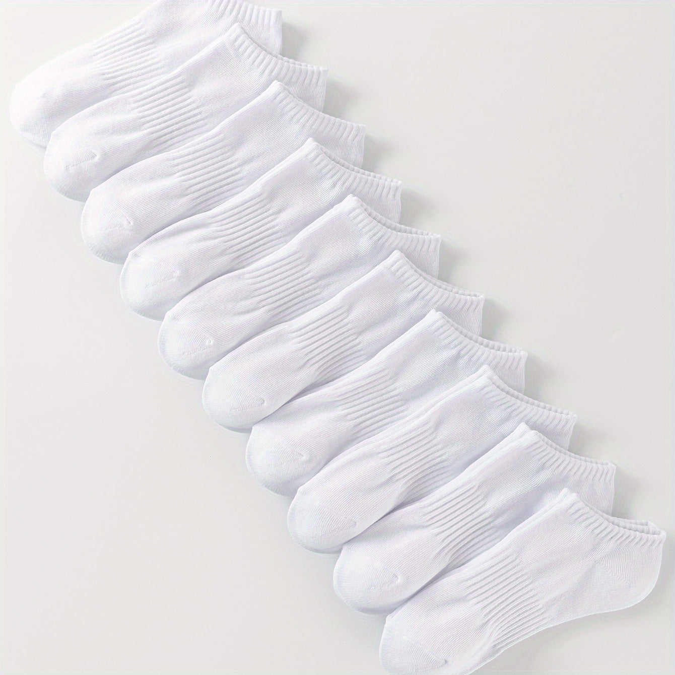 10 Pairs Solid Socks for Women - Comfy & Breathable All-match Stockings