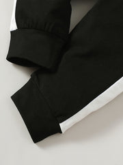 Boys Letter Outfit Long Pants & Hooded Sweatshirt Casual Kids Clothes