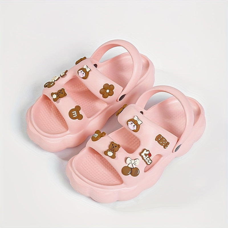 Women's Platform Slide Sandals Round Toe Flat Shoes