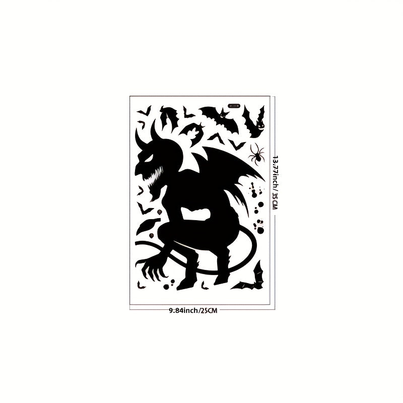 Halloween Window Cling Sticker Spooky Monster Decal
