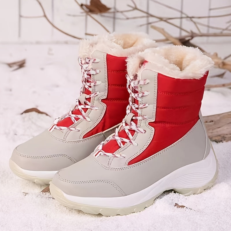 Women's Outdoor Snow Boots Warm Plush Lined Winter Insulated Shoes
