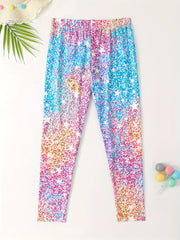 Sequin Star Leggings for Girls Yoga Sports