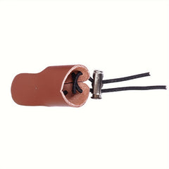 Archery Finger Tab PU Leather Longbow Recurve Bow Thumb Ring