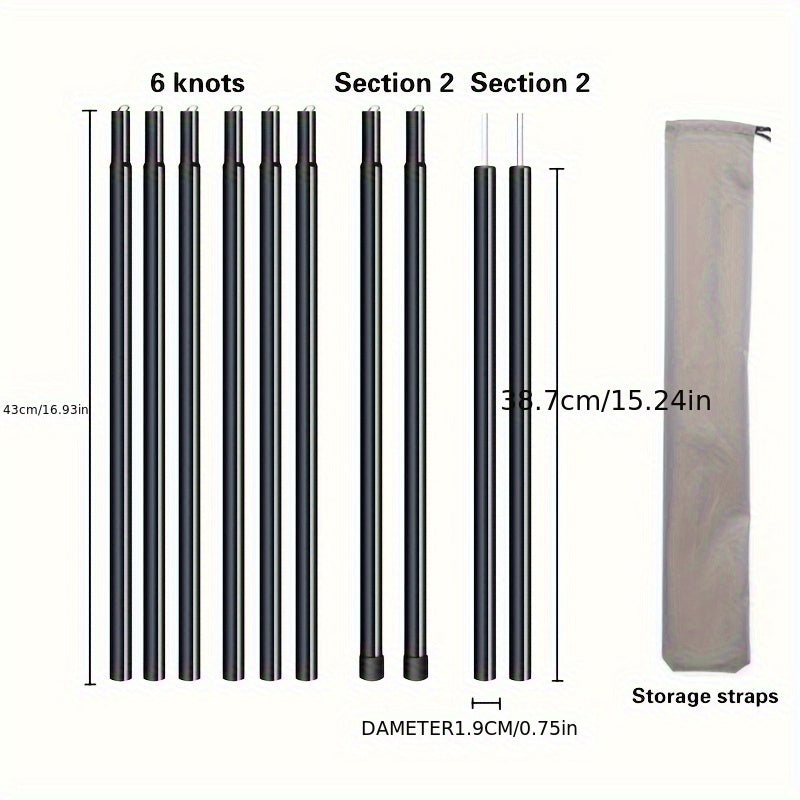 Adjustable 2m Outdoor Canopy Support Pole