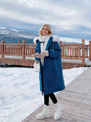 Women's Fleece Hooded Jacket for Winter Sports