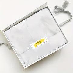 120 Thank You Stickers Rectangular Sealing Paper Takeout Packaging Label