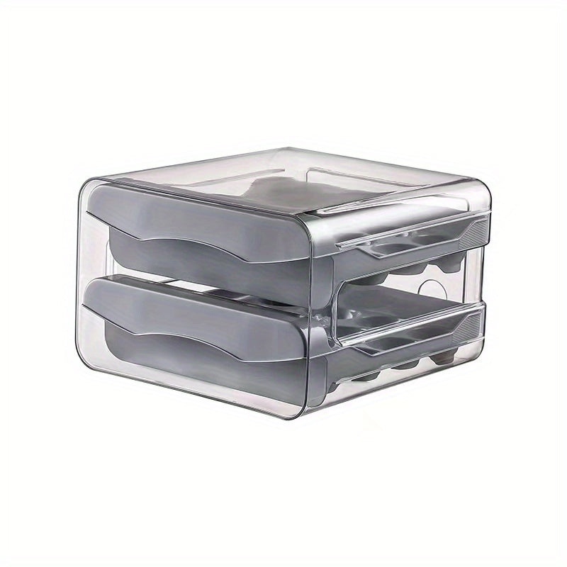 Double Layer Egg Tray Stackable Fresh Keeping Holder