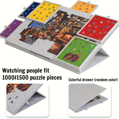 Portable Puzzle Mat Set 2 in 1 Puzzle Mat Set with Stand & Cover