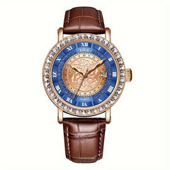 Rose Gold Ladies Quartz Watch Clock