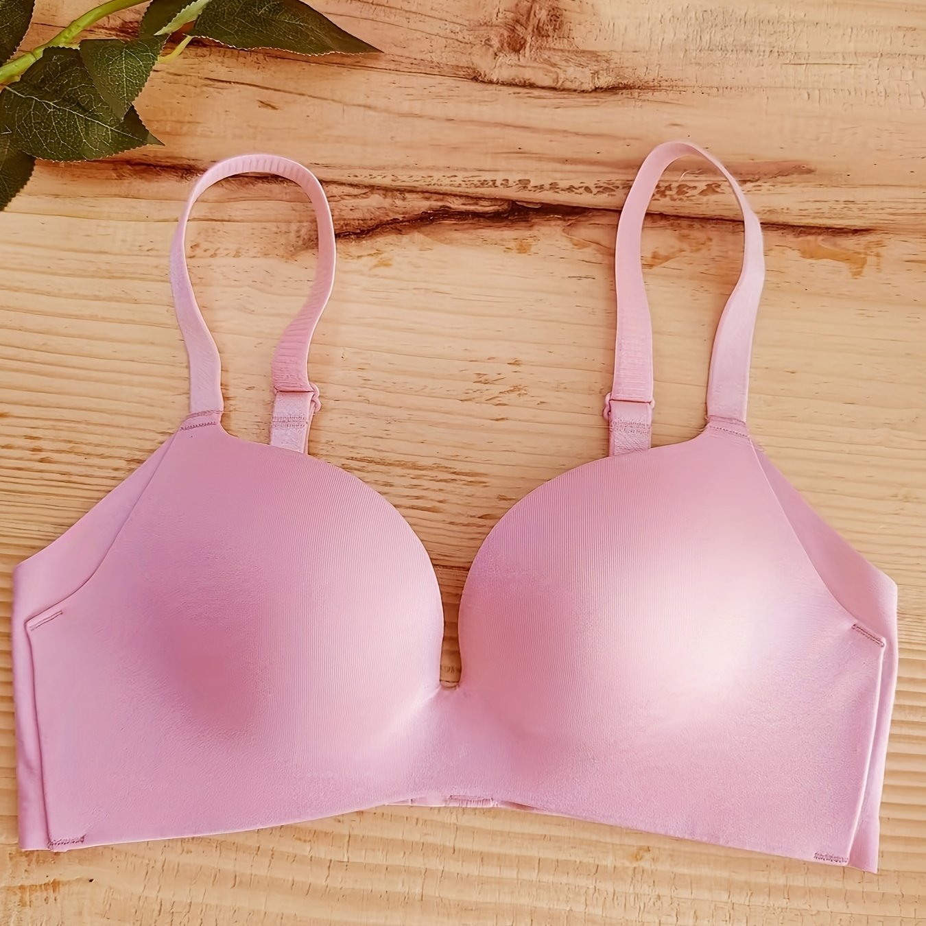 Solid T Shirt Bra Push Up Women's Lingerie