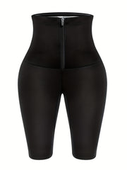 High Waist Shaping Shorts Tummy Control Compression Zipper Shorts