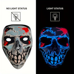 Halloween Luminous Mask Skull Head Mask Party Dating Bar Mask