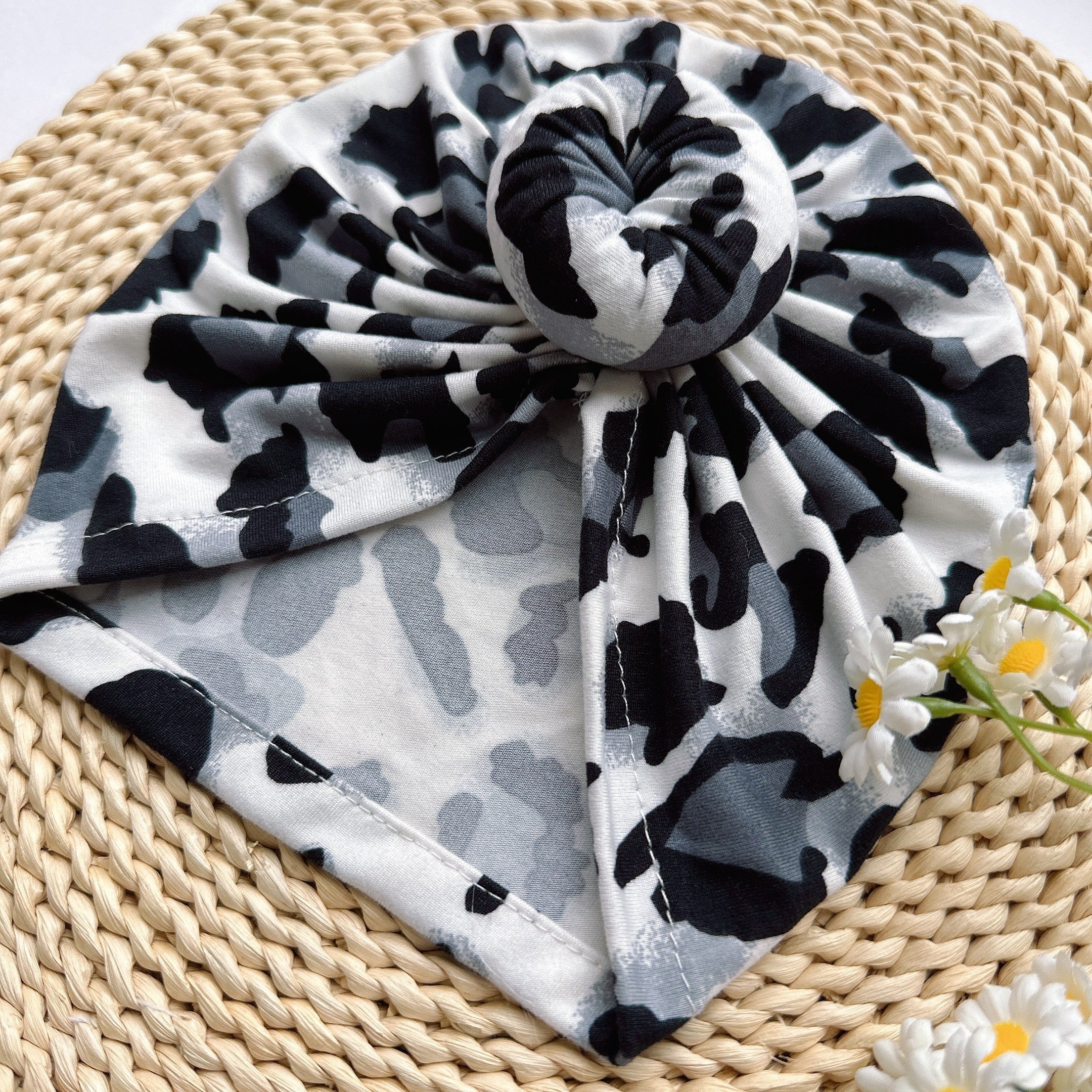 Baby Leopard Print Headband Soft Hat for Newborns