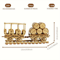3D Wooden Puzzles Wine Truck Model Kits - Great Gift!