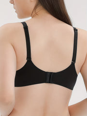 Mesh Stitching Plunge Bra With Pendant
