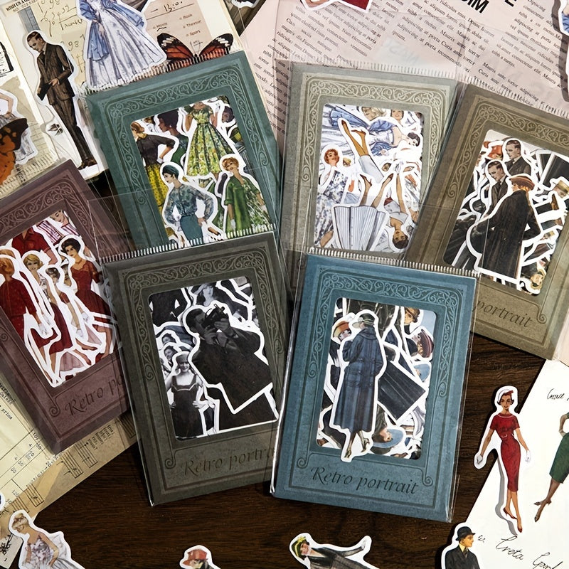 30Pcs Vintage Stickers For Scrapbook Journaling
