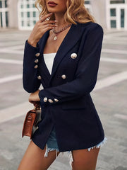 Double Breasted Blazer Casual Lapel Outerwear