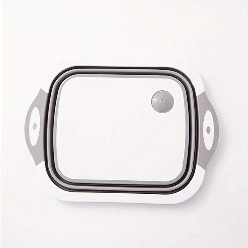 Outdoor Camping Foldable Cutting Board with Sink & Bucket