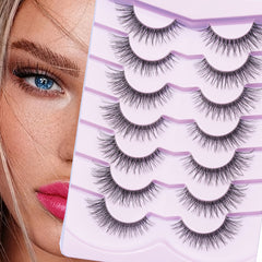 7 Pairs 5D 14mm Manga Lashes Crisscross Style Anime False Eyelashes
