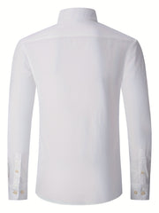 Men's Casual Button Up Long Sleeve Cotton Shirt