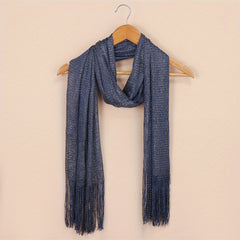 Elastic Fringed Shawls And Wraps For Evening Wear