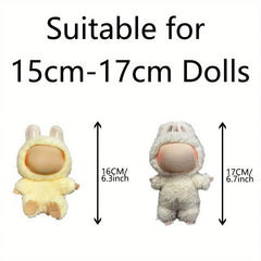 Doll Clothing Accessories Set for 16cm Dolls - Hat, Pants, Headpiece, Skirt
