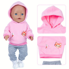 Pink Little Fox Doll Clothes for Realistic Reborn Baby Outfit Set
