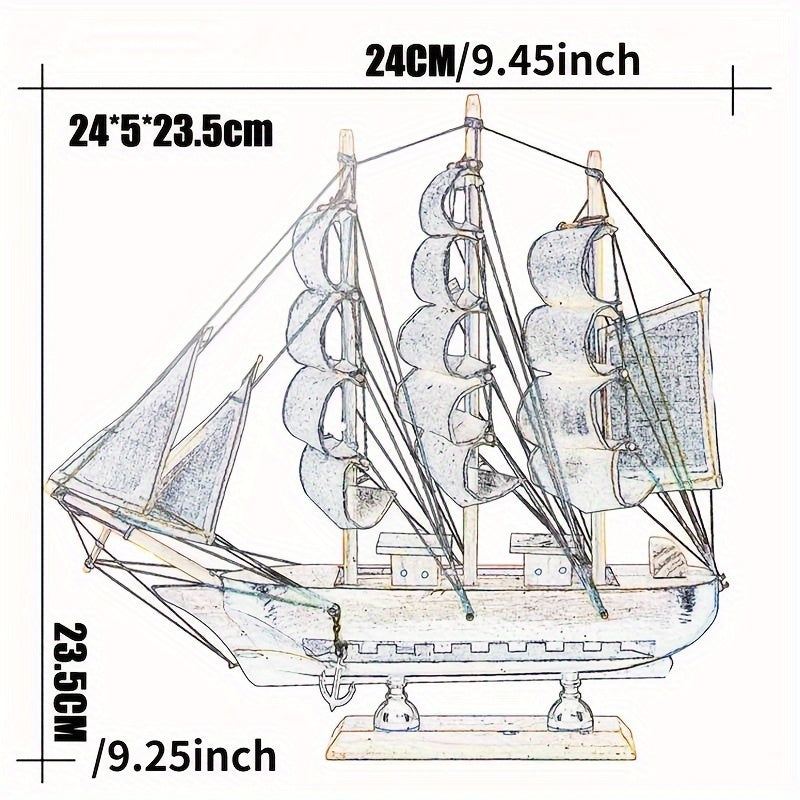 Wooden Scale Model Assembling Building Kits Sailboat Toy Gift