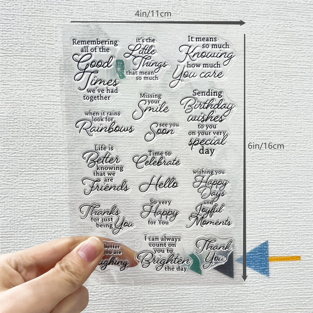 Transparent Silicone Holiday Stamp for Card Making