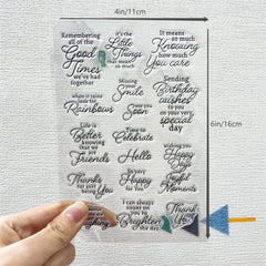 Transparent Silicone Holiday Stamp for Card Making