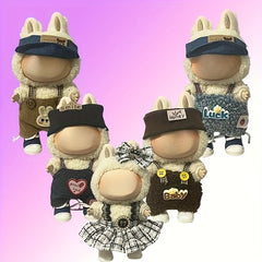 Doll Clothing Accessories Set for 16cm Dolls - Hat, Pants, Headpiece, Skirt