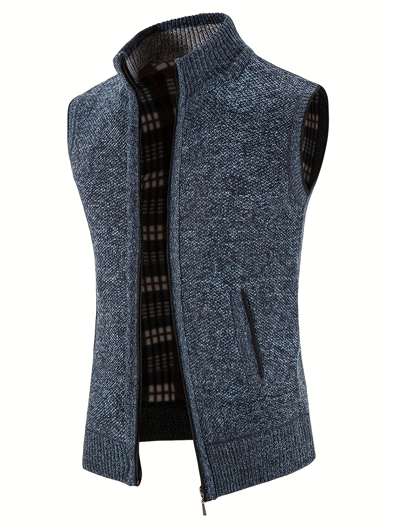 Knitted Sleeveless Cardigan Sweaters Men's Vests for Fall Winter