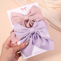 Baby Girls Hair Clips 2pcs Big Bow Headwear Accessories