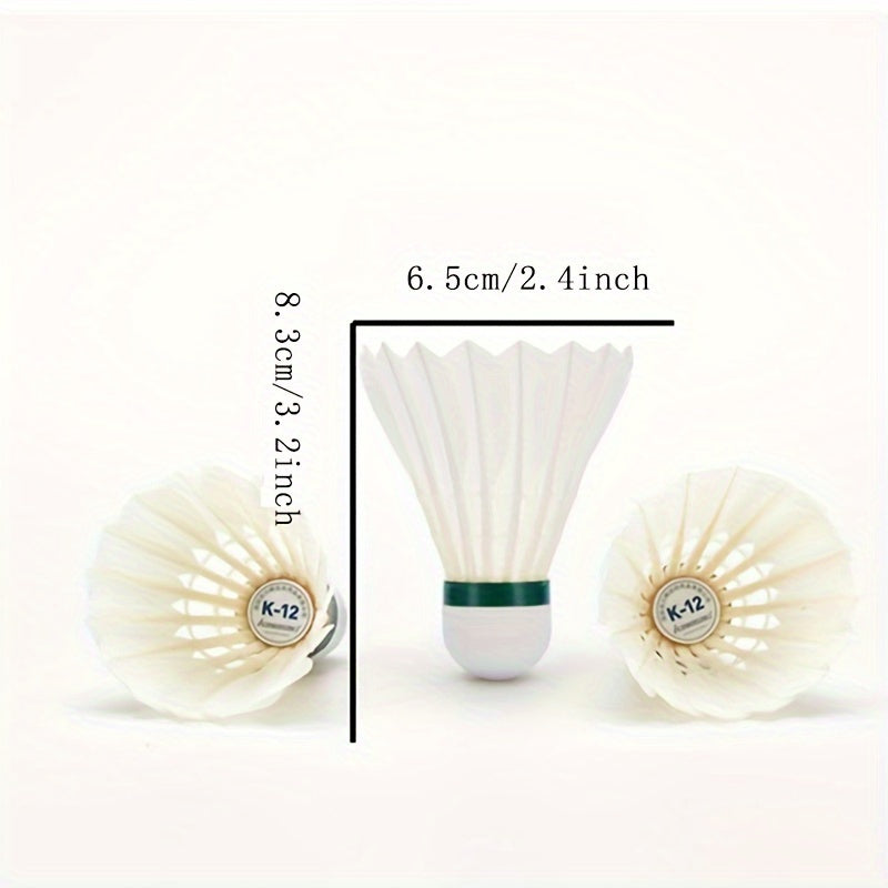 12PCS Badminton Shuttlecocks for Training