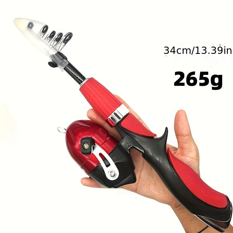 Telescopic Rod & Spinning Reel Combo - Beginner Saltwater Fishing
