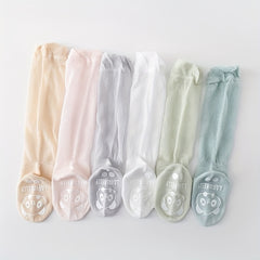 6 Pairs Kids Over the Knee Long Socks Anti-Mosquito Thin Mesh Breathable