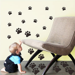 Paw Print Sticker Dog Paw Print Label Room Decal Home Wall Sticker DIY
