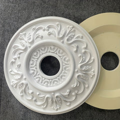French Large Lamp Panel Gypsum Ceiling Carved Shape PU Corner Flower Holder