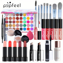 Complete Women's Makeup Set - Eyeshadow Palette Lipstick Concealer Blush