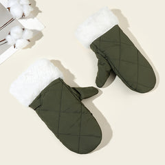 Adult Ski Gloves Autumn Winter Warm Mittens Plush Sports Gloves