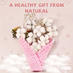 5pcs Solid Cotton Washcloth Handkerchiefs Soft Absorbent Towel