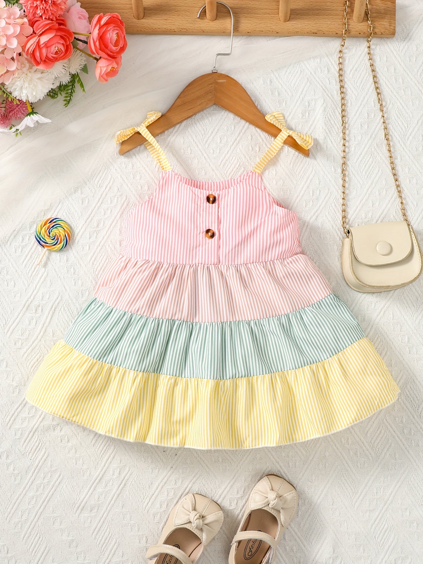 Rainbow Spaghetti Strap Dresses for a Colorful Wardrobe