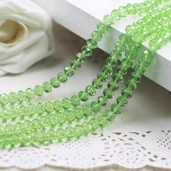5x6mm Crystal Flat Faceted Beads DIY Glass Beads Bracelet Necklace