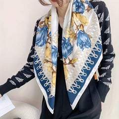 Floral Bandana Silk Neckerchief Scarf Head Wrap Charm Gift