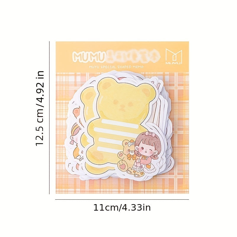 100 Sheets Cartoon Note Paper for Student Handbooks and Decorations