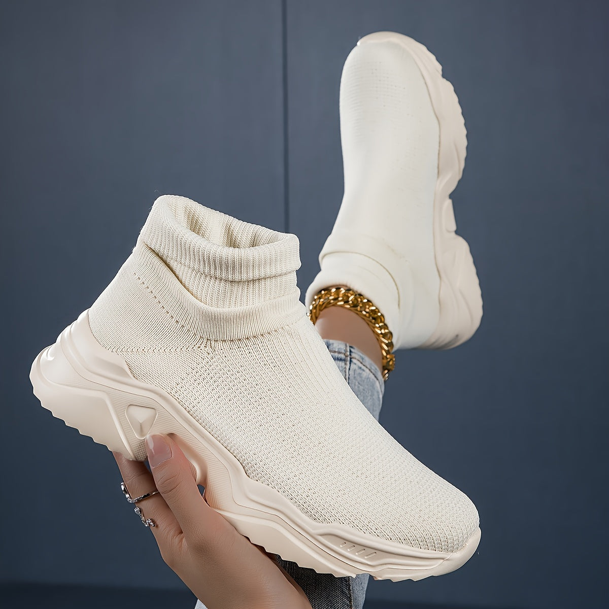 Breathable Slip On Mesh Running Shoes - Outdoor Sneakers